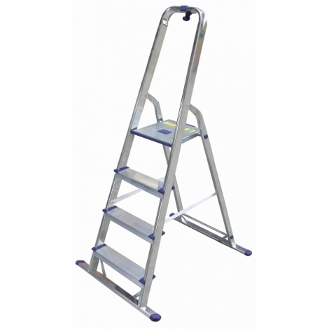 Pluktrapladder alu 2 treden+platform (hoogte platform 60cm)