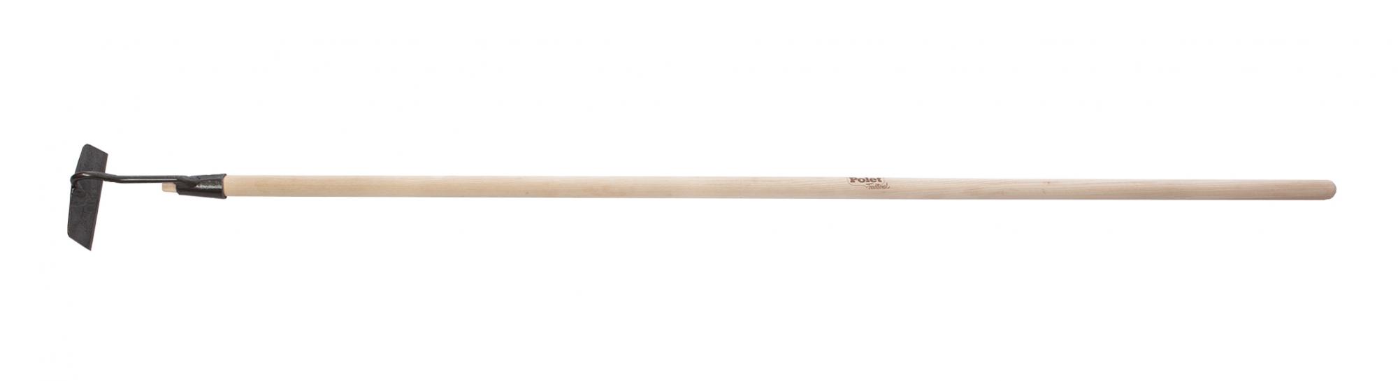 Hak recht laag 14x5,5cm met essteel