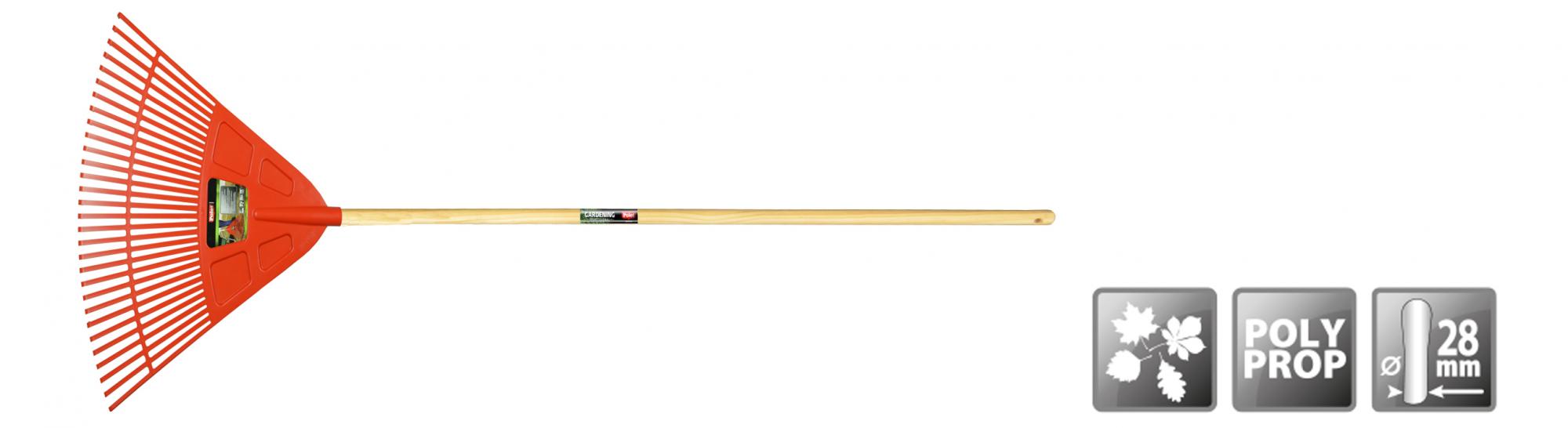 Bladhark 800mm polyprop prof. met steel