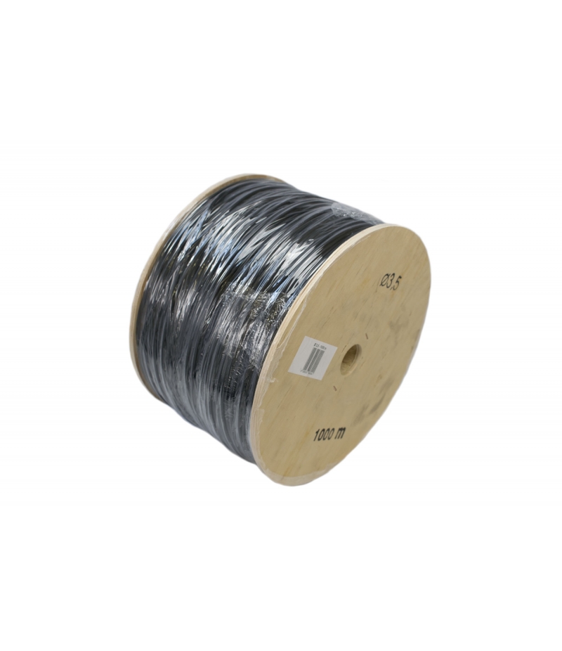 Plastiekgaine zwart 3,5mm spoel T50 / 1000m