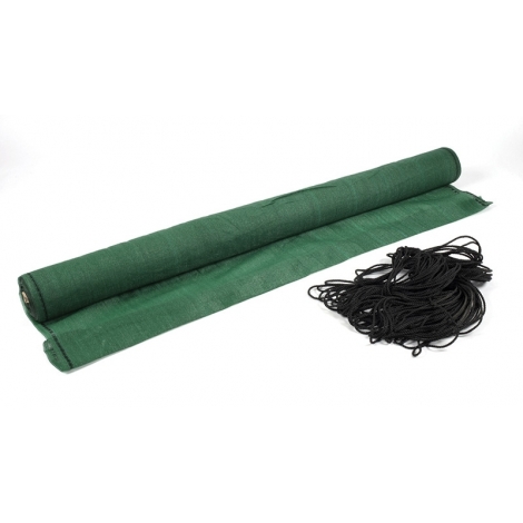 Zichtscherm met knoopsgaten 1,5x50m 90% zichtremmend  185g/m² zwart