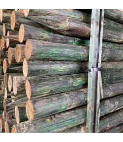 Geschilde palen Tanasote 300cm dia 8 gepunt
